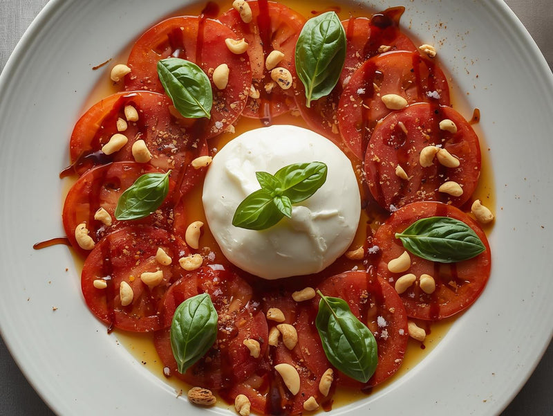 Ochsherztomaten mit Burrata