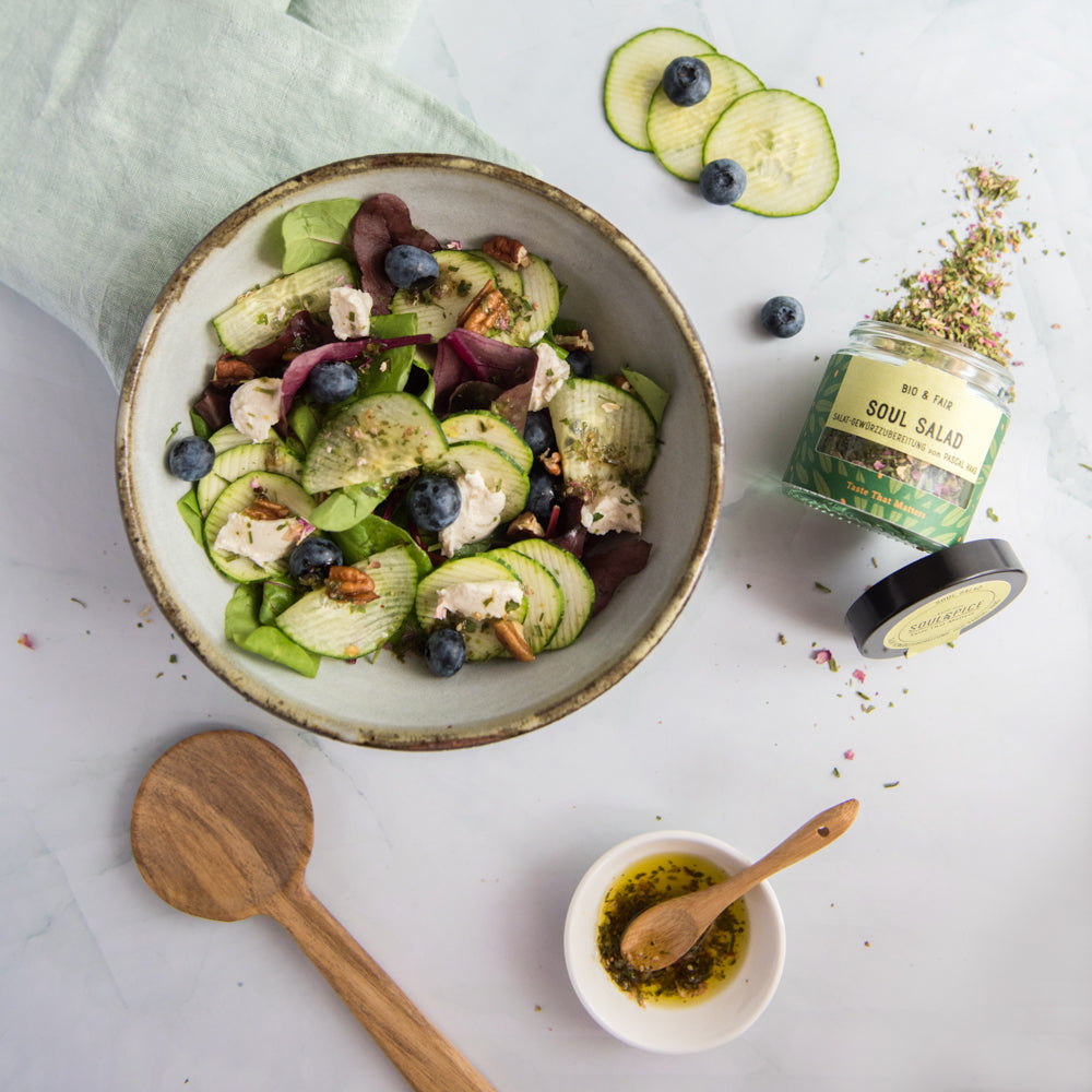 Gurken Feta Salat mit SoulSalad Mischung